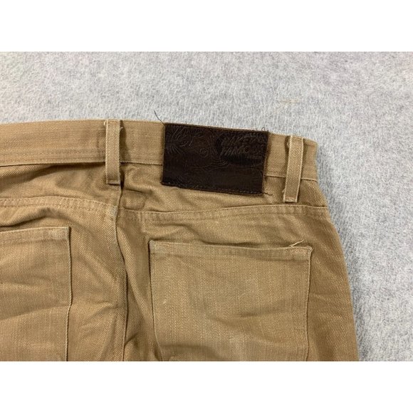 Naked & Selvedge Weird Guy Selvedge 5‎ Pocket Jeans (Men's 30x33) Beige - Picture 14 of 16